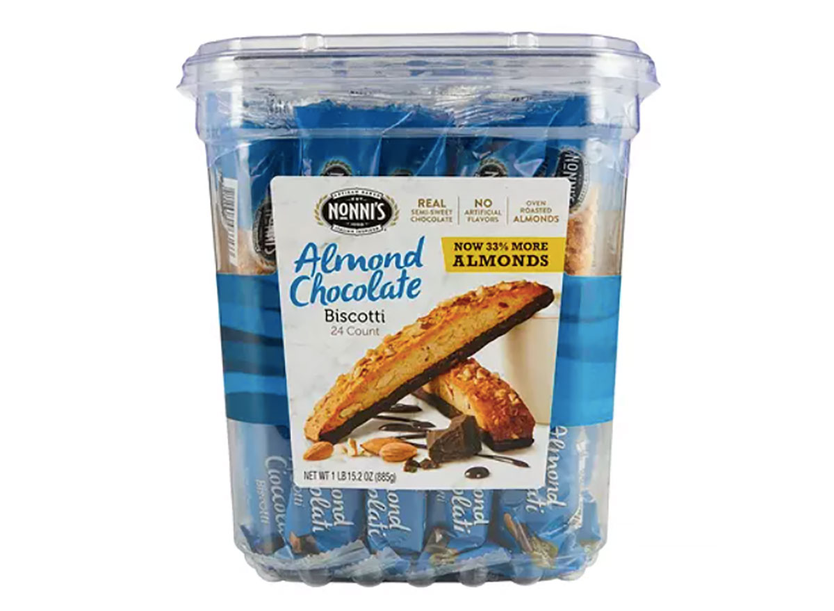nonnis almond chocolate biscotti