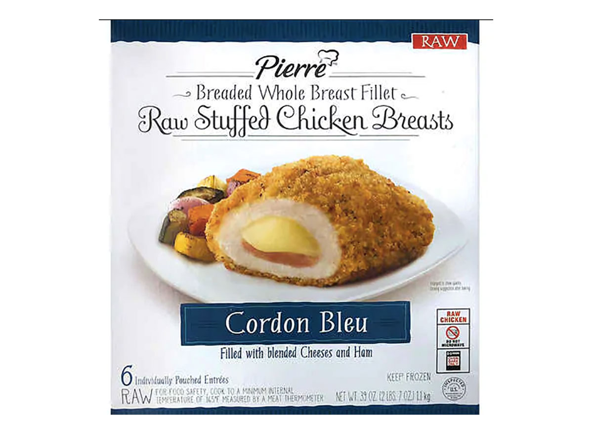 pierre frozen chicken cordon bleu stuffed chicken breasts
