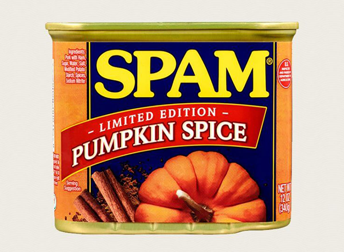 can of pumpkin spice spam