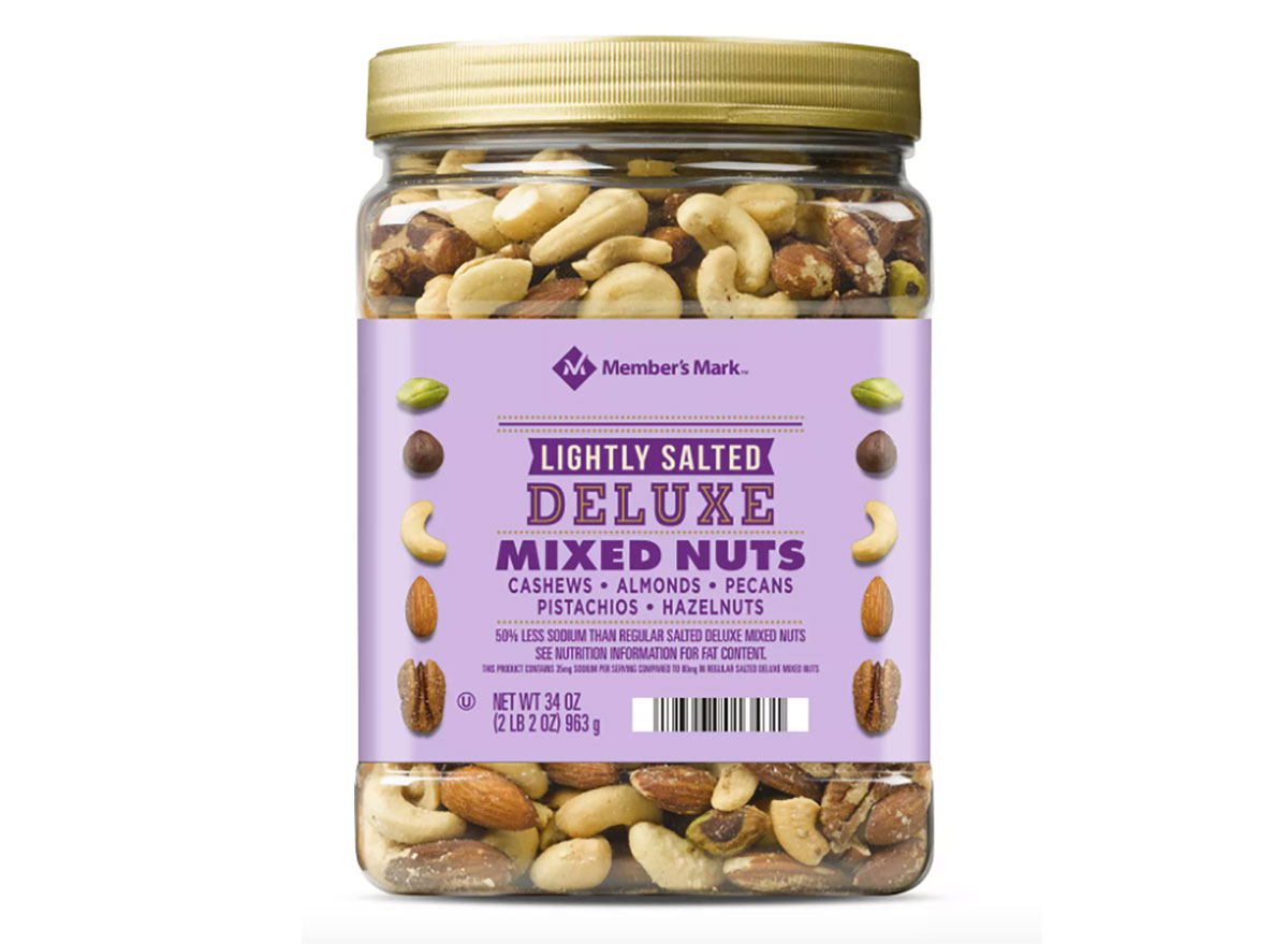 container of sams club mixed nuts