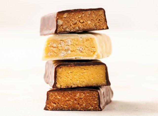 stack of protein bars