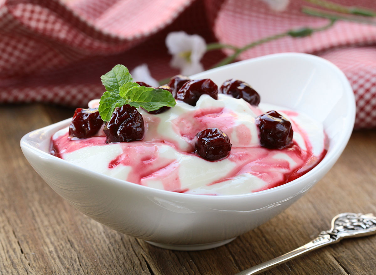 yogurt and cherries