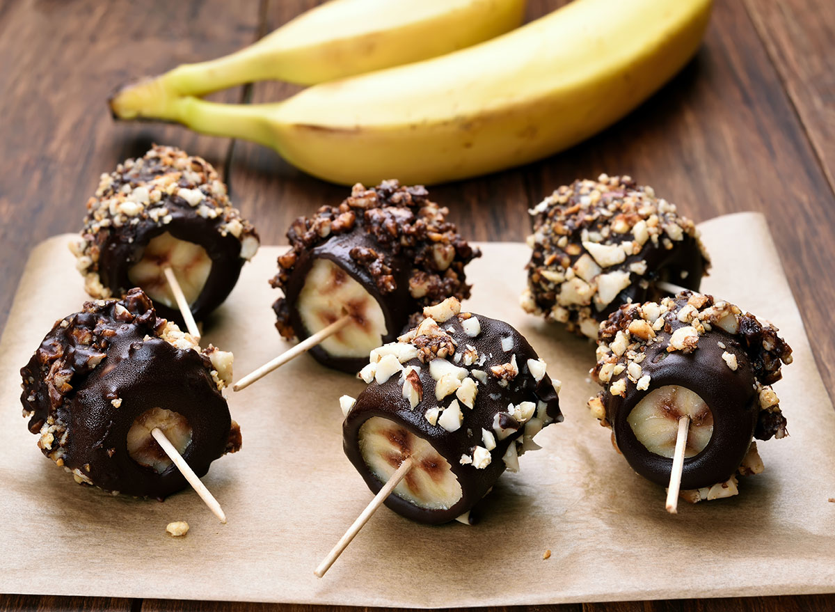 frozen banana bites