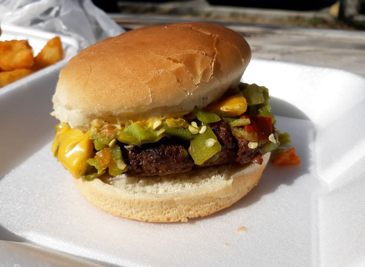 green chile cheeseburger