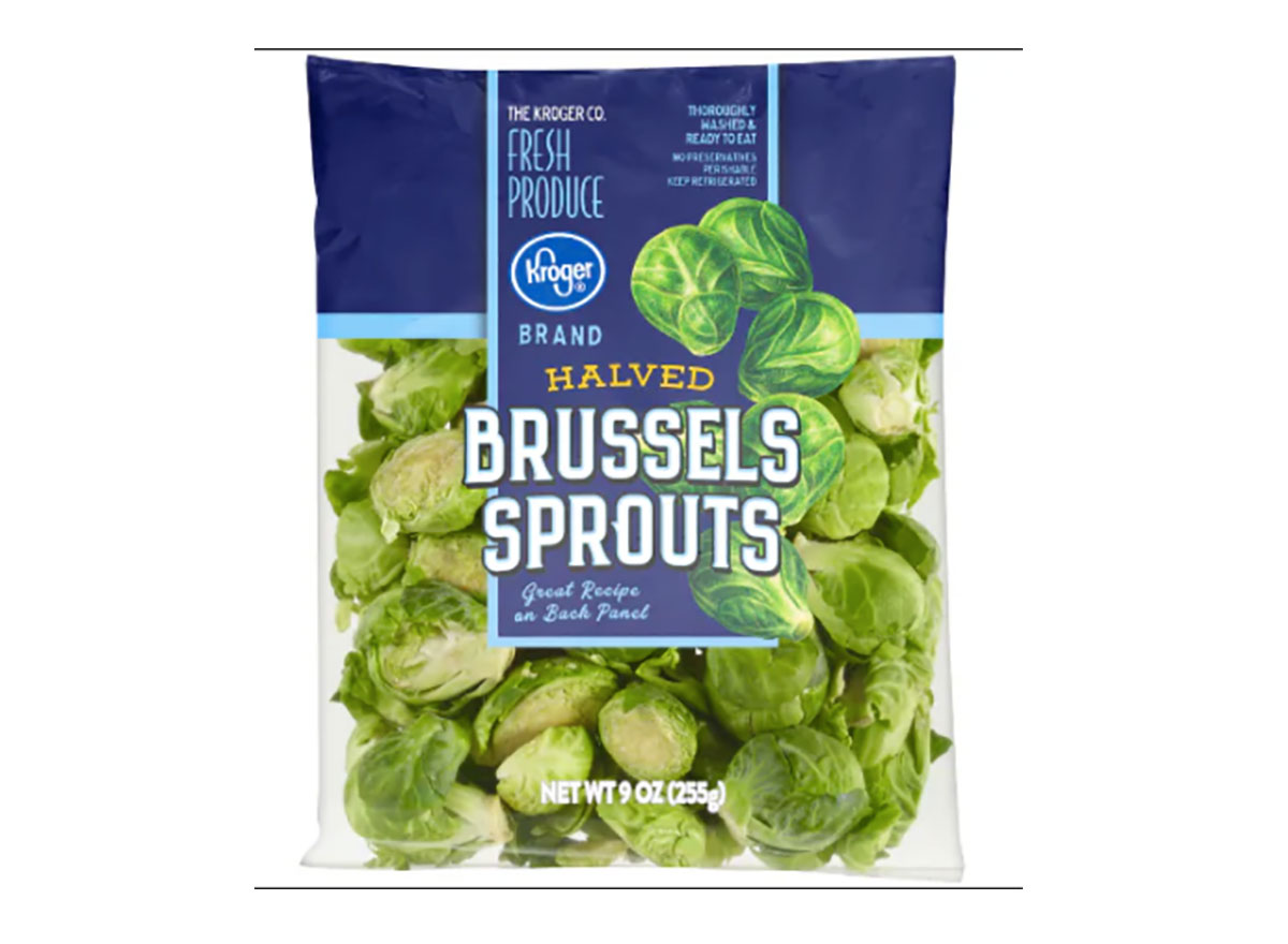 bag of kroger halved brussels sprouts