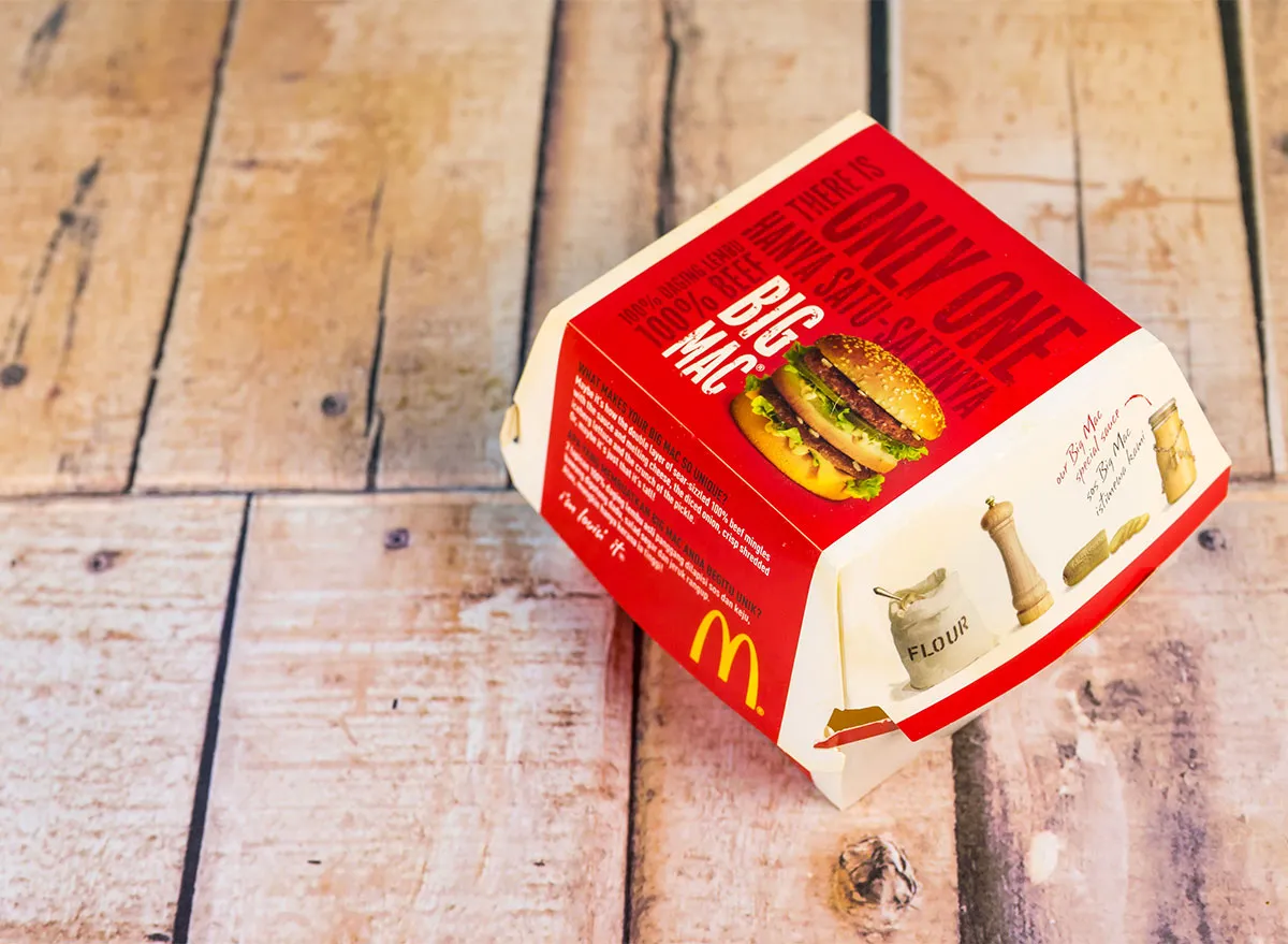 mcdonalds big mac box