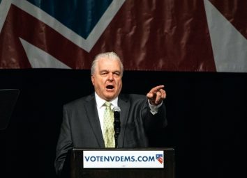 Steve Sisolak Nevada Pointing And Yelling At State Democratic Convention
