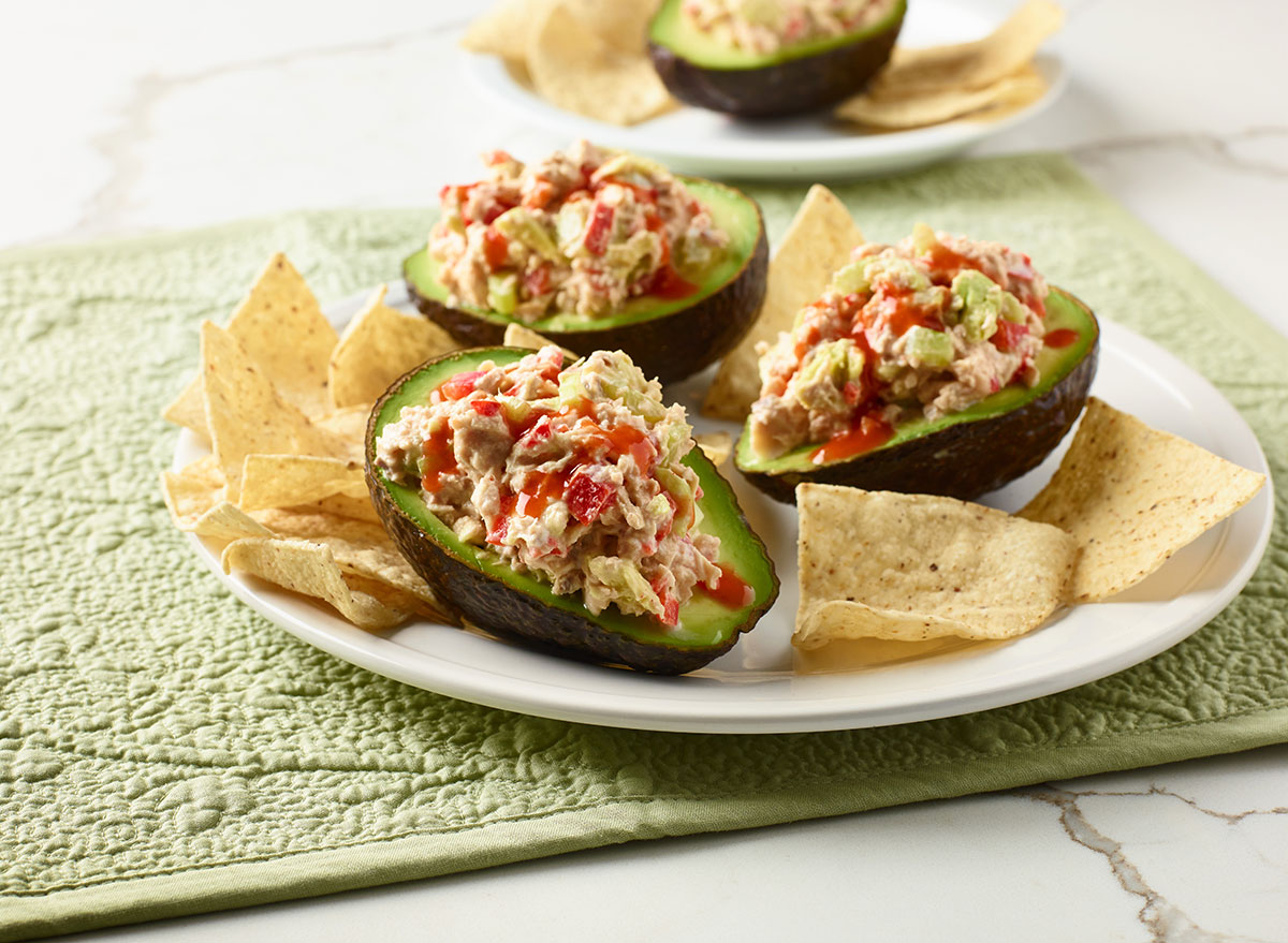 salmon avocado boats