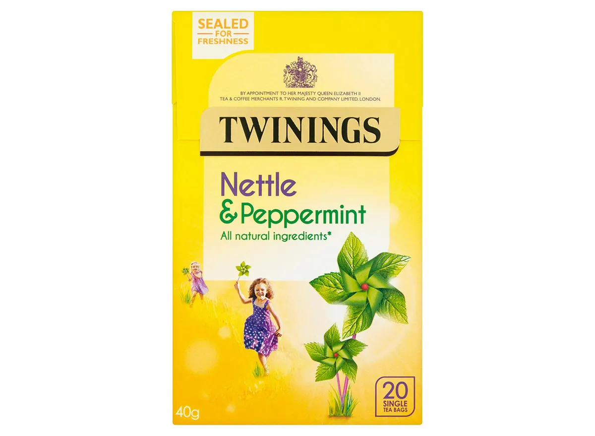 box of twinings nettle and peppermint tea