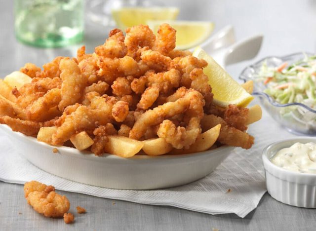 Friendly's Clam Strips Platter with fries