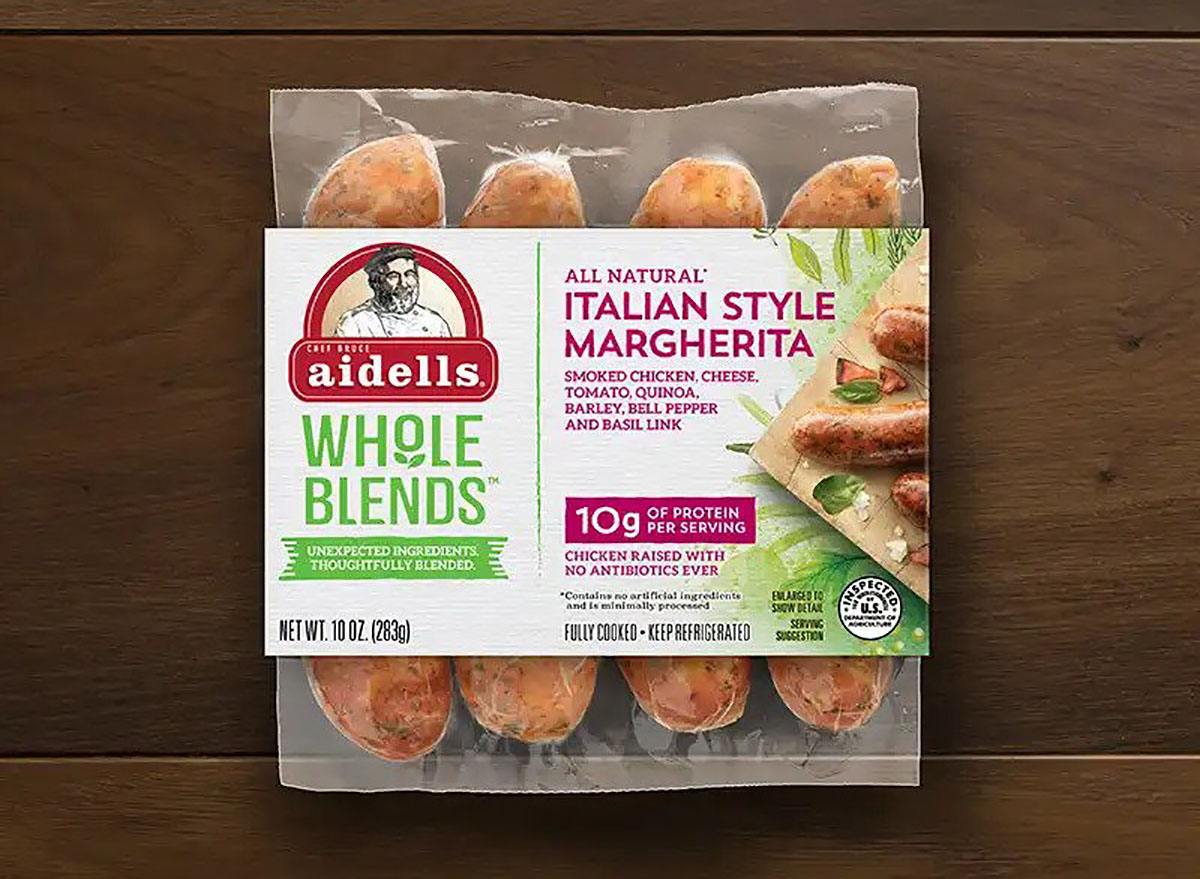 aidells whole blends italian style margherita chicken links