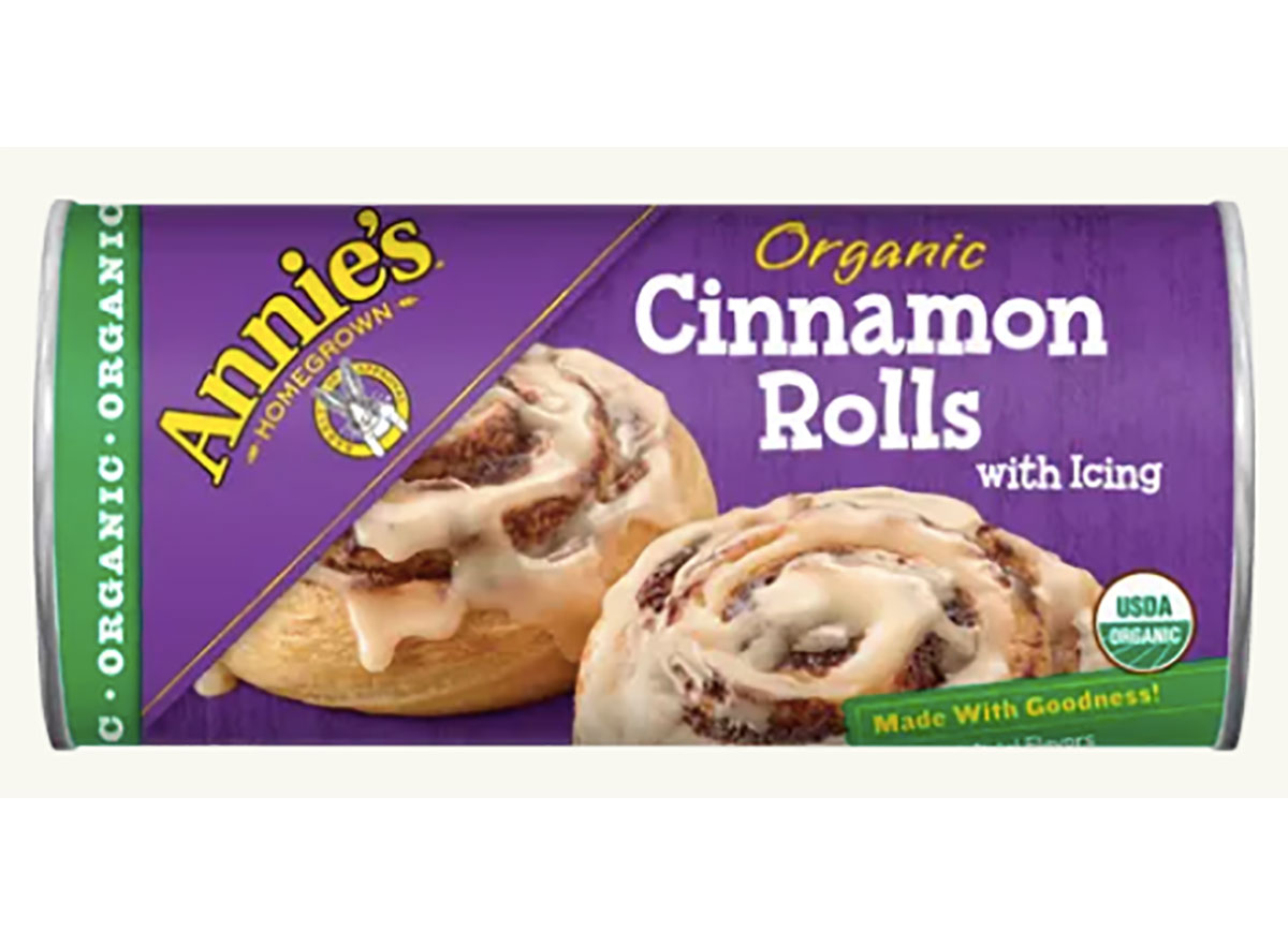 can of annies organic refrigerated cinnamon rolls