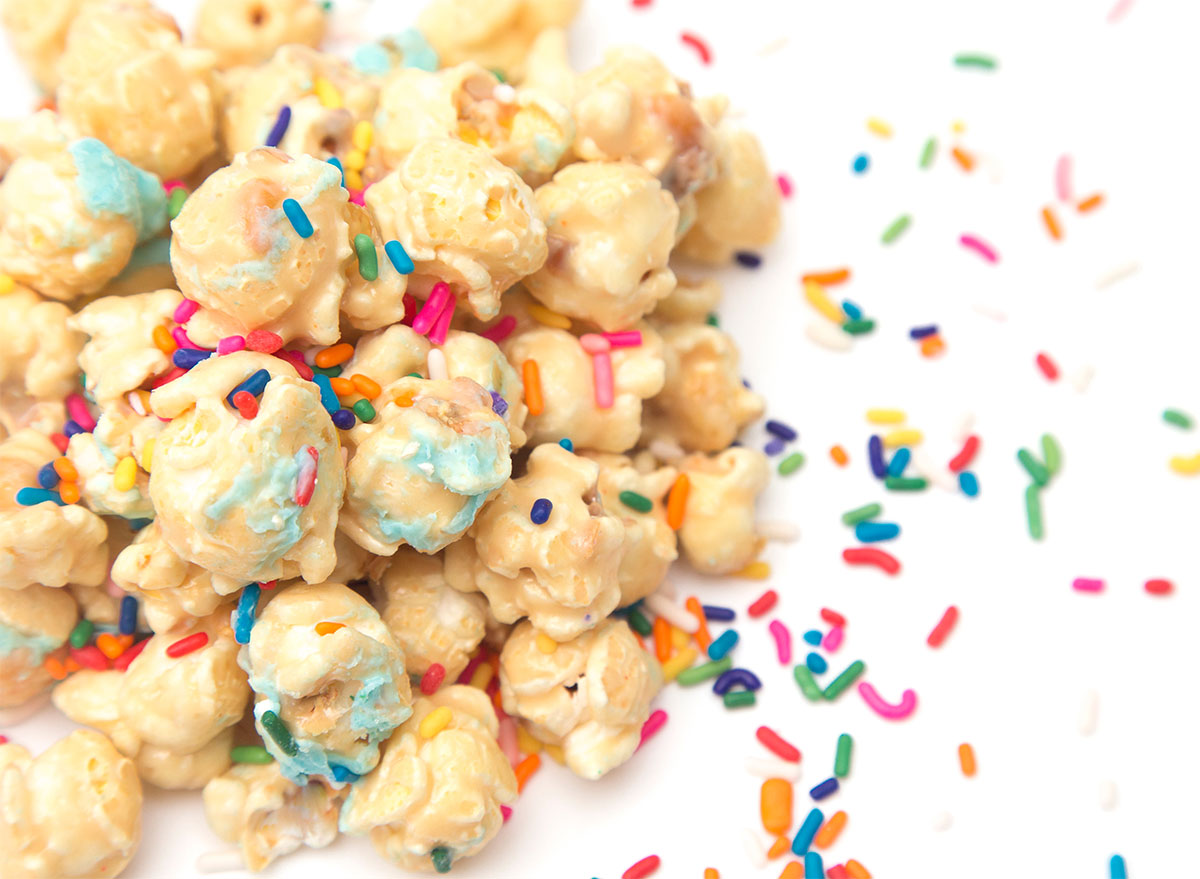 caramel popcorn with sprinkles