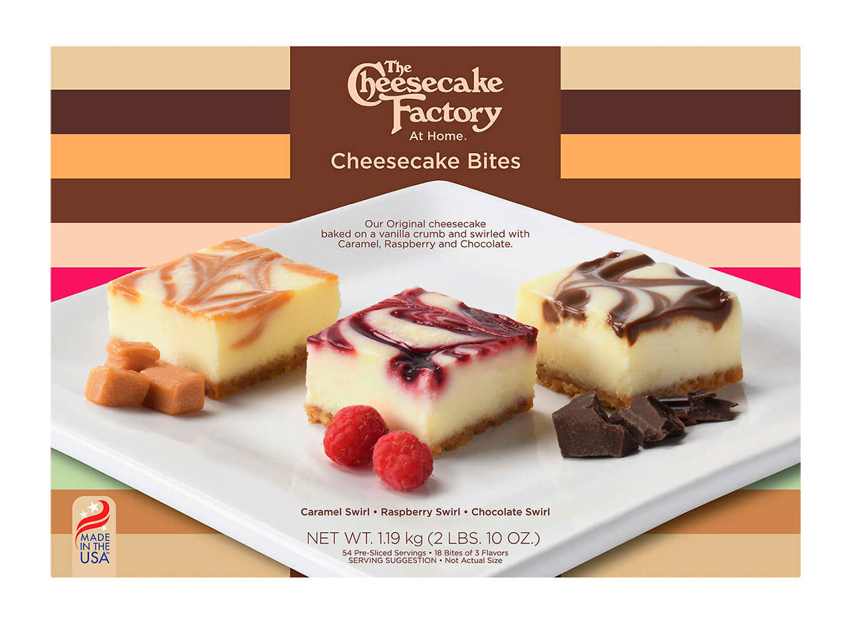 package of cheesecake factory cheesecake bites