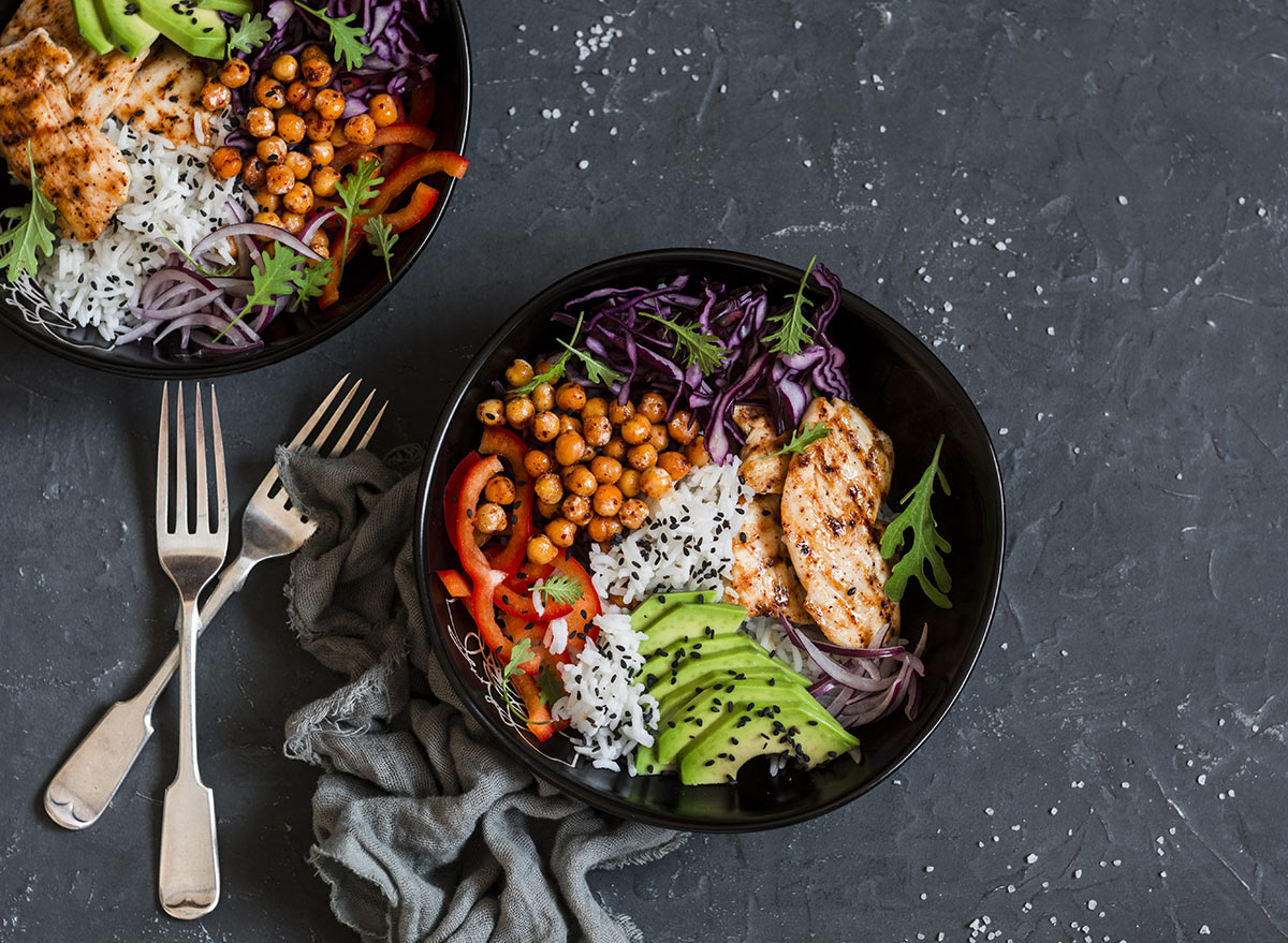 Chicken chickpea bowl