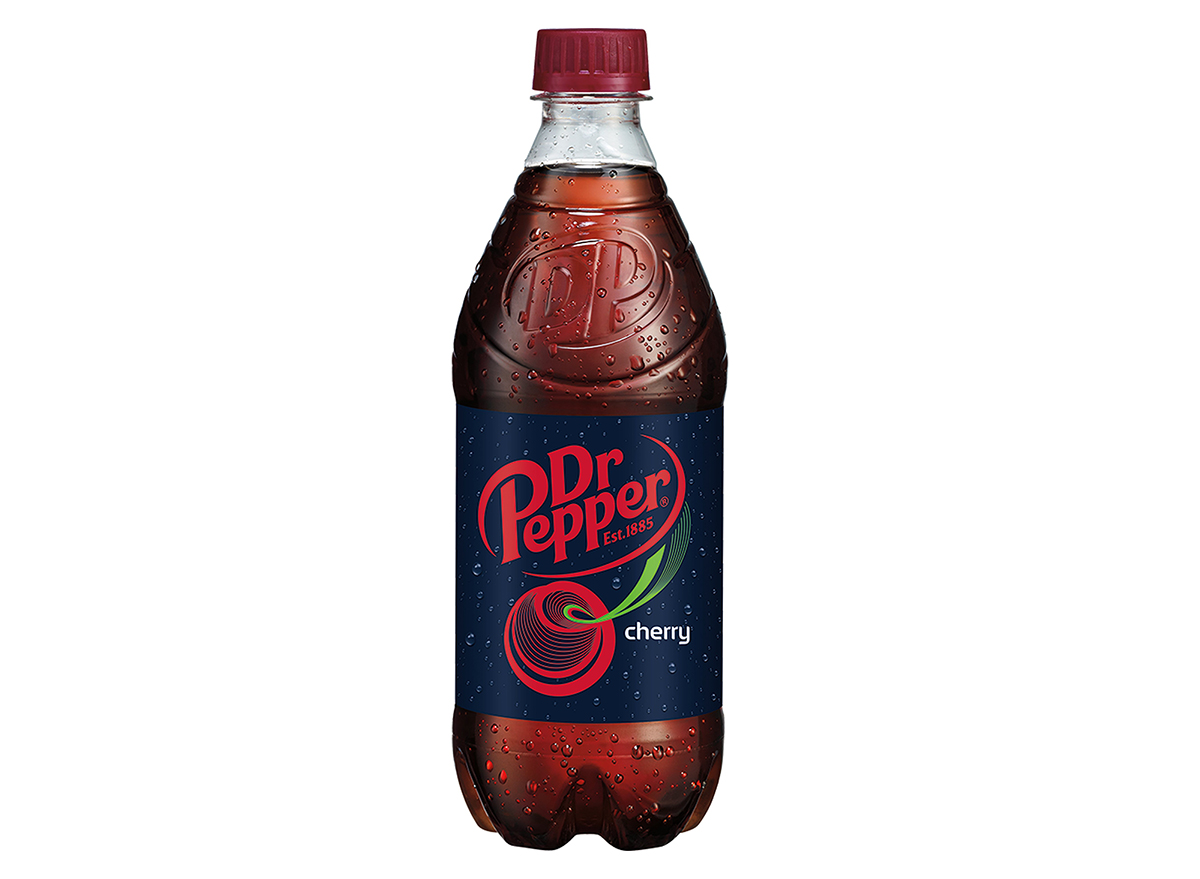 dr pepper cherry soda bottle