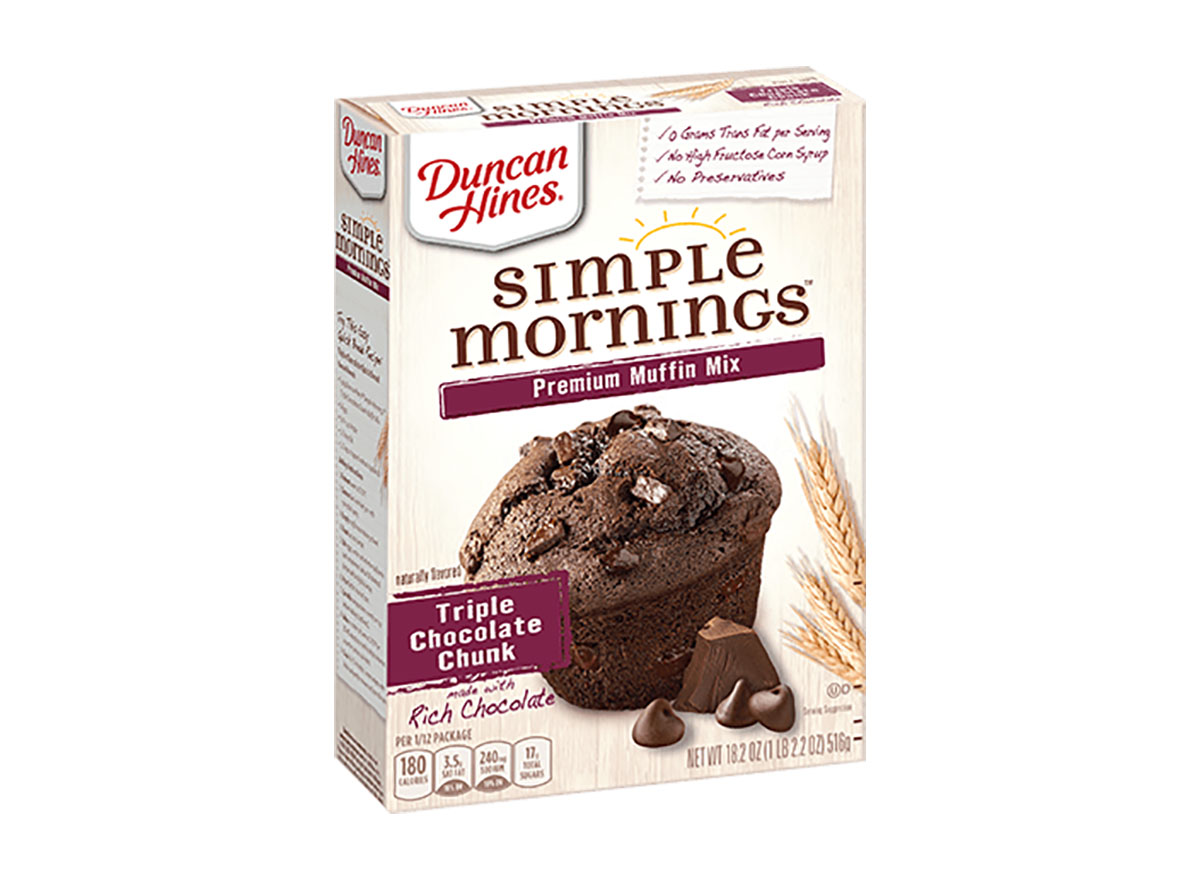 duncan hines triple chocolate chunk muffin mix