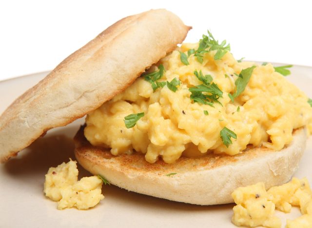 english muffin scrambled eggs