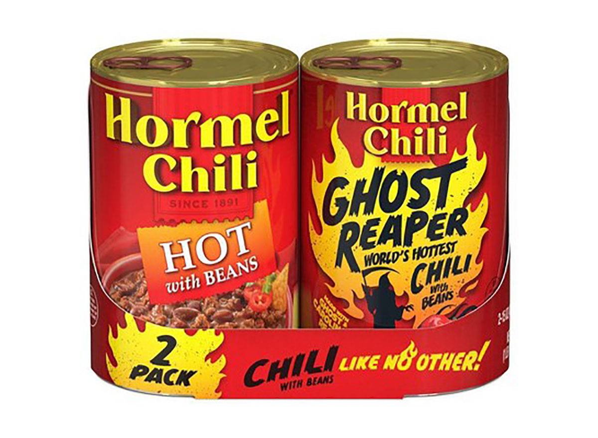 two cans of ghost reaper chili