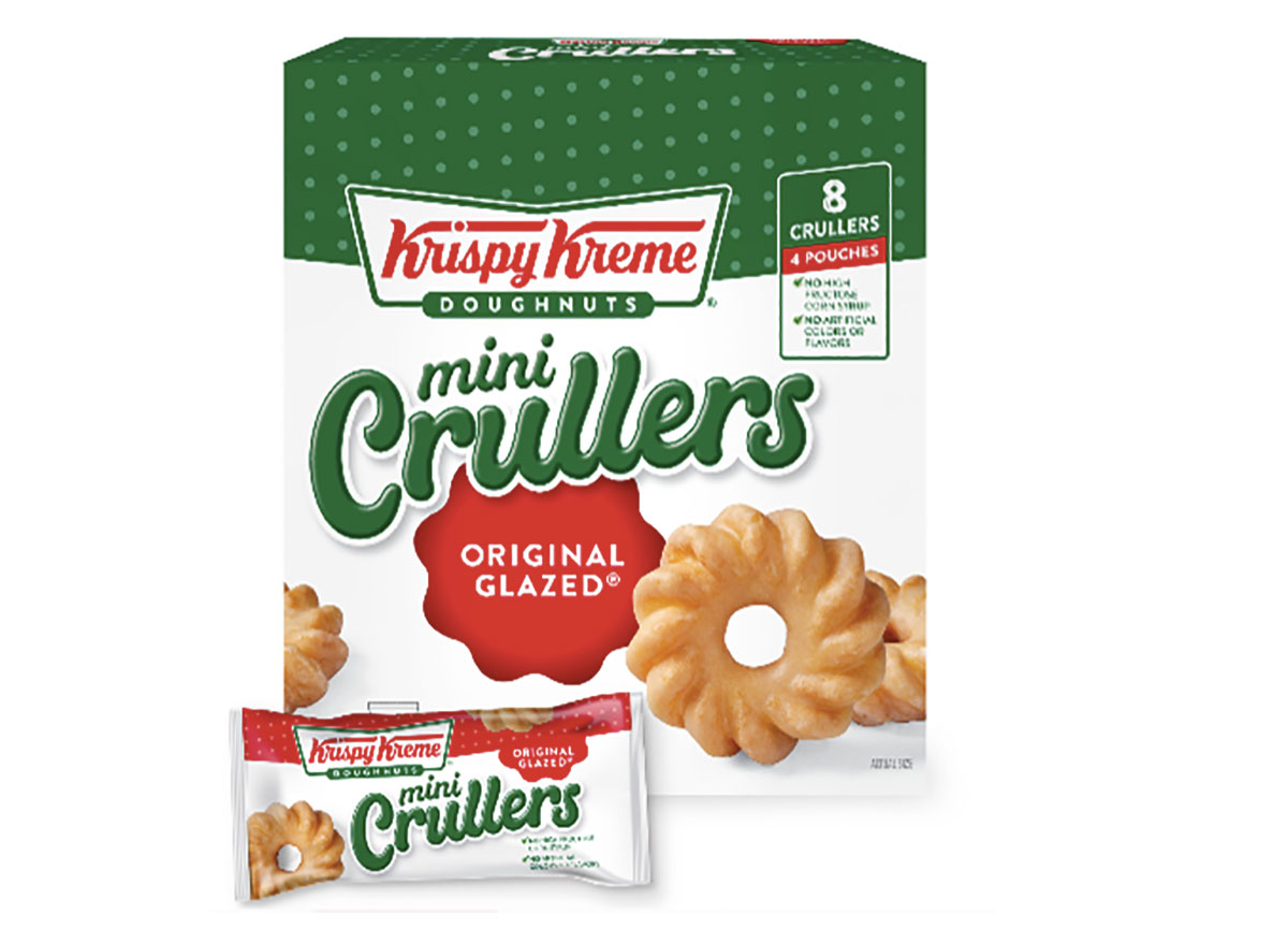 box of krispy kreme mini crullers