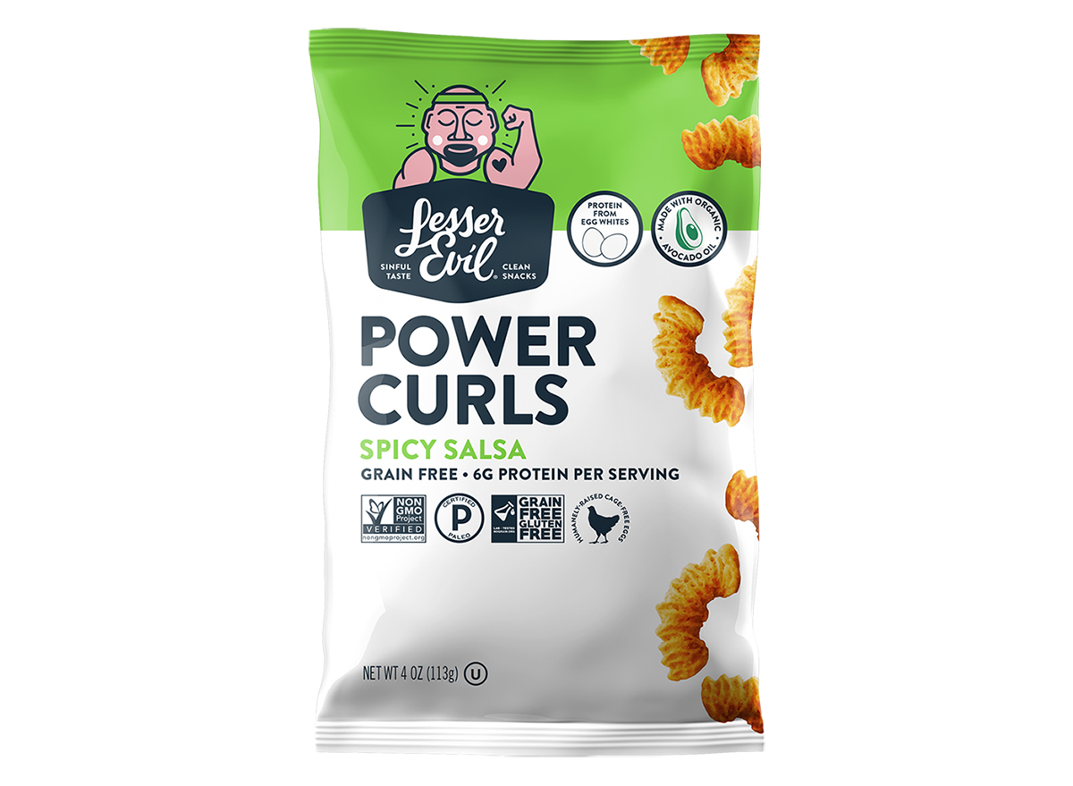 lesser evil power curls spicy salsa