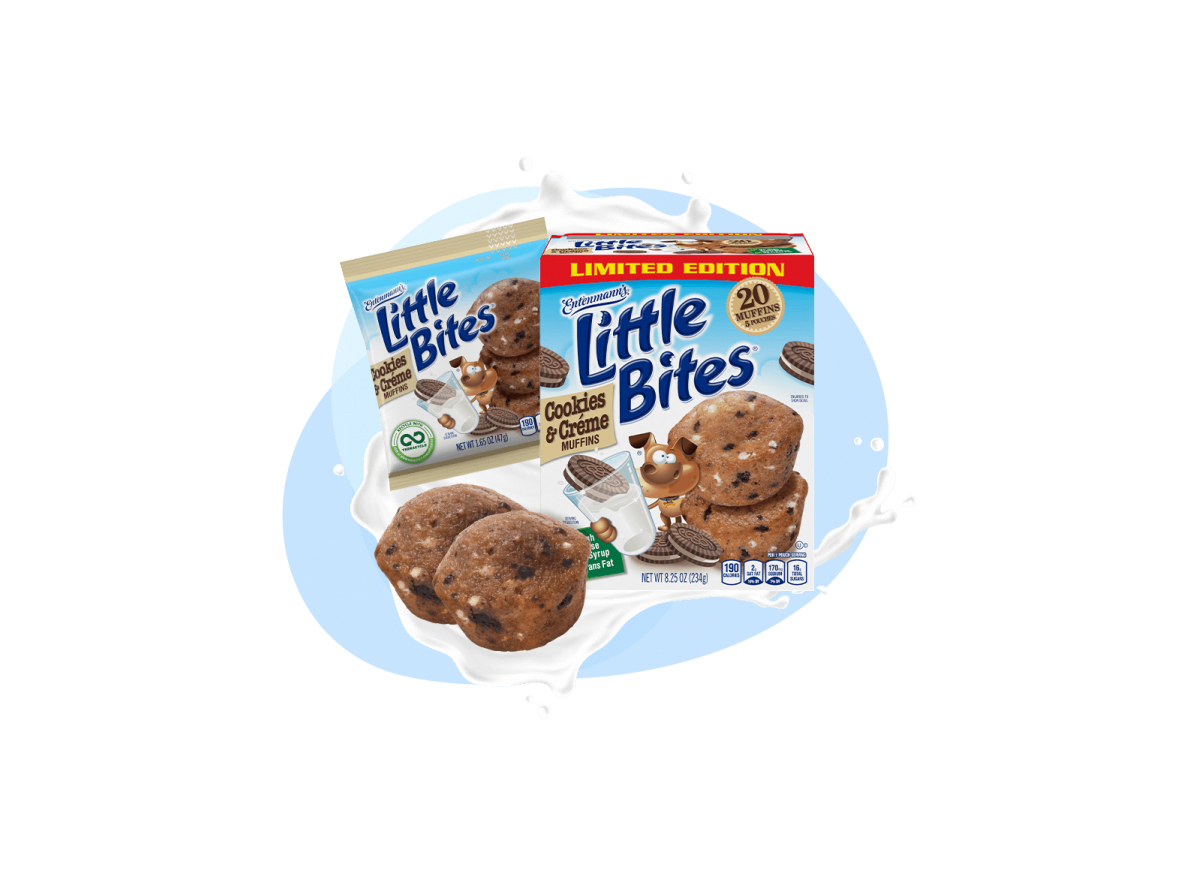 little bites cookies and creme muffins