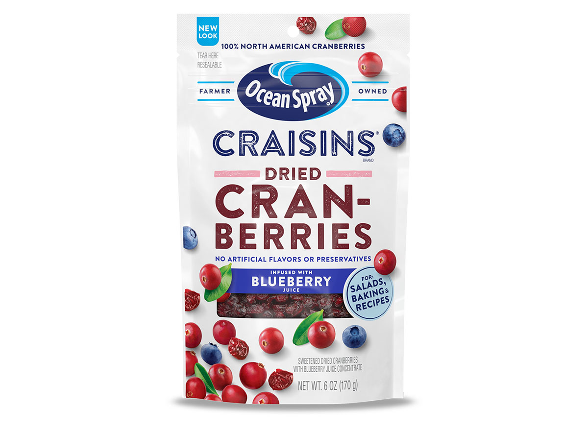 Ocean spray craisins blueberry juice infused