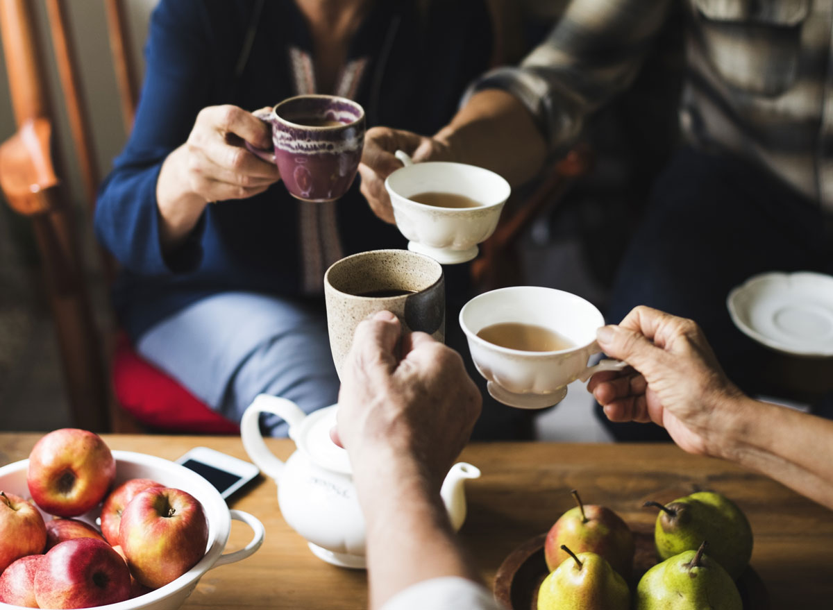 people drinking tea together