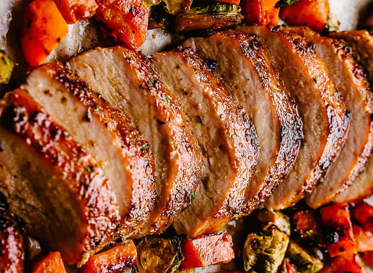 sliced pork loin roast