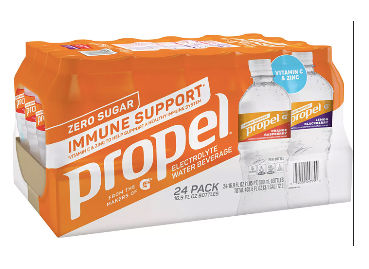 case of propel immune support water beverage