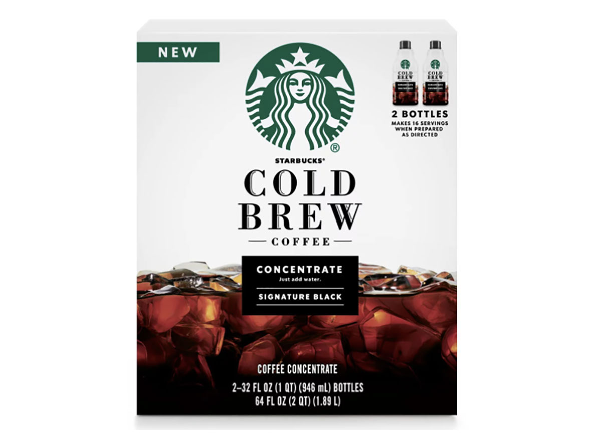 box of starbucks cold brew concentrate bottles