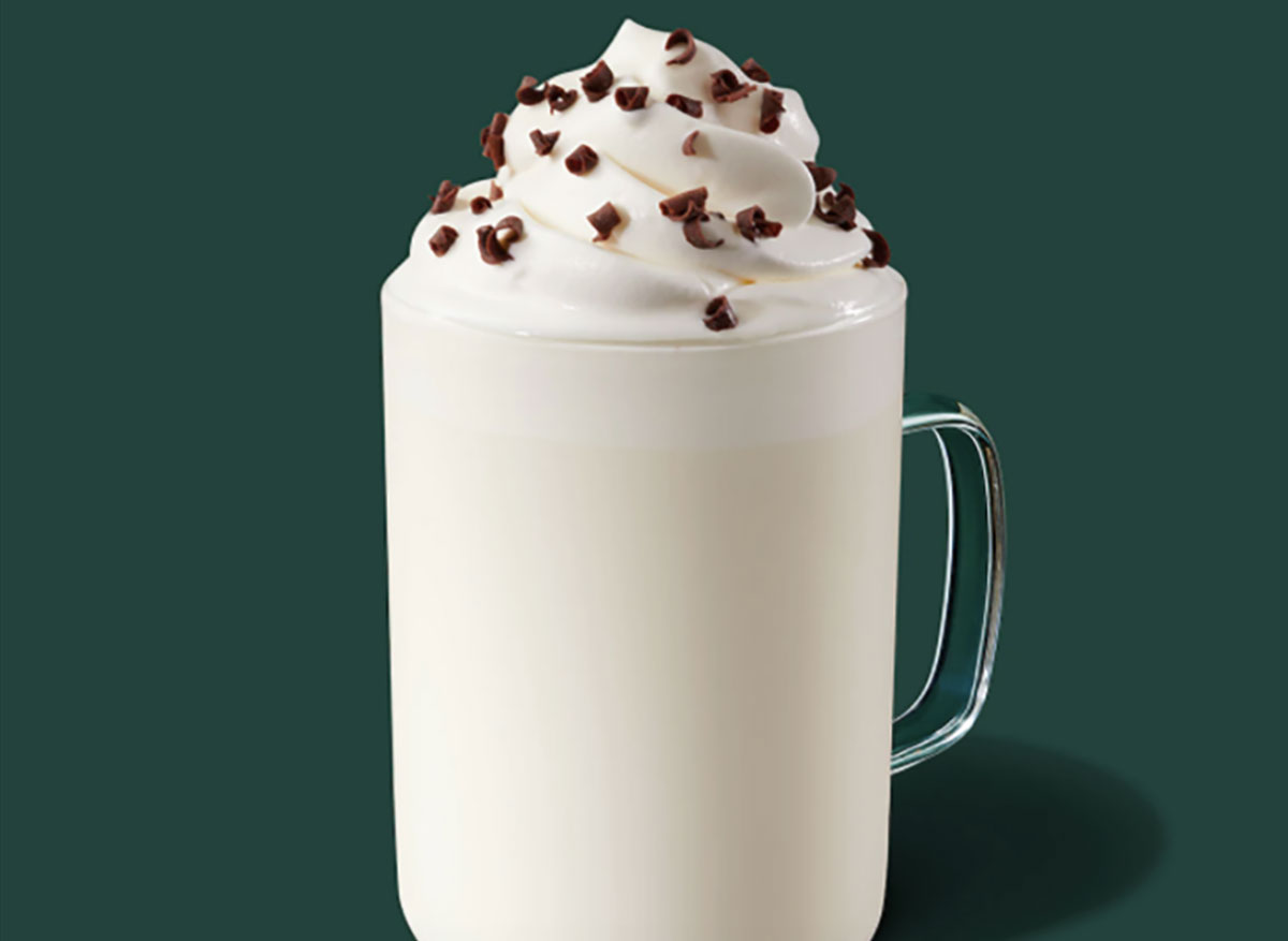 starbucks peppermint white hot chocolate