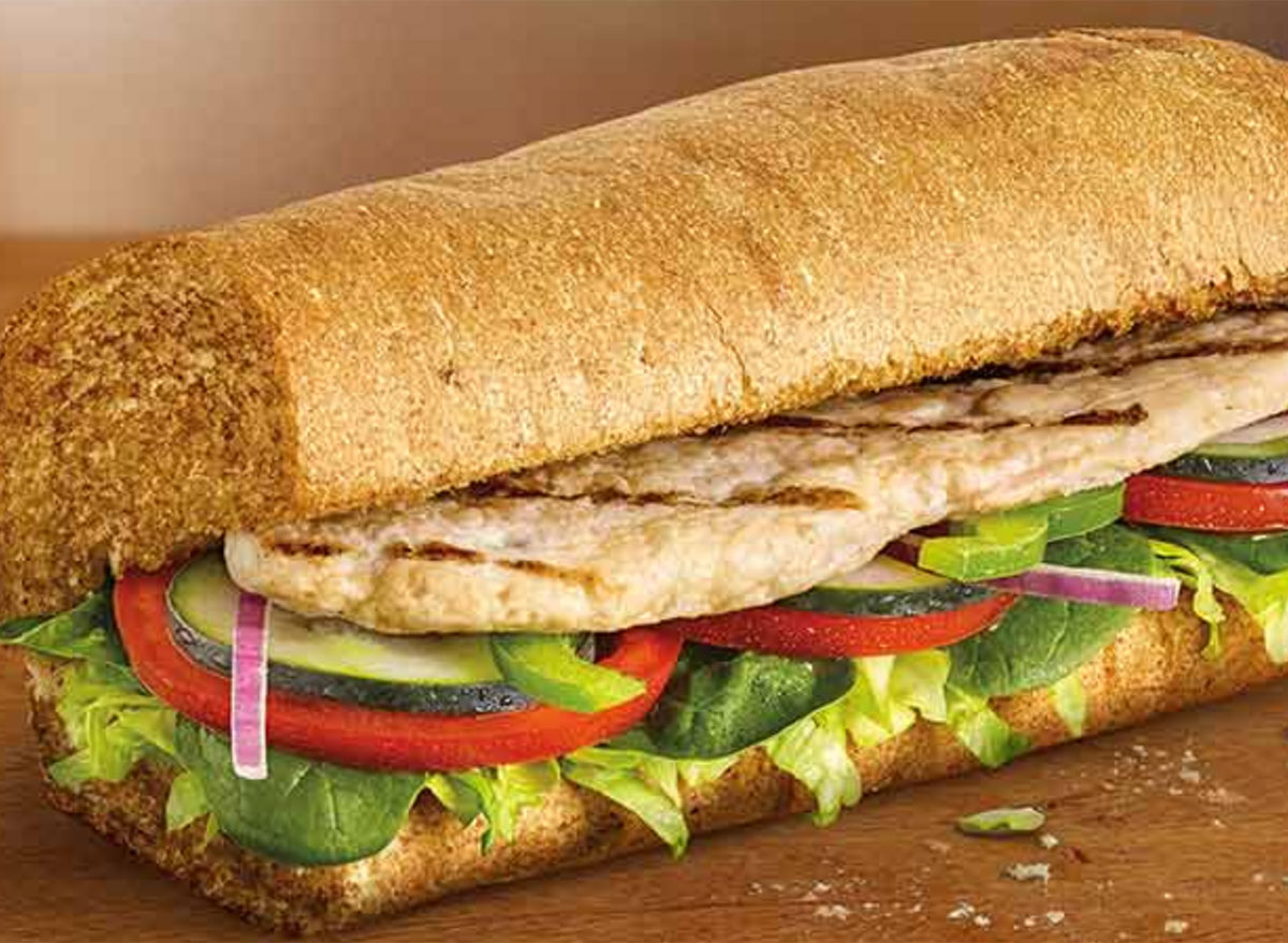 sándwich de pollo subway