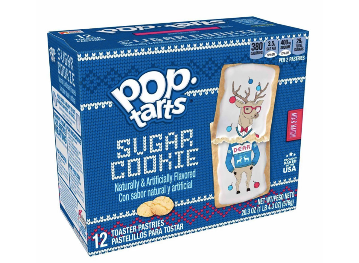 box of sugar cookie flavored pop tarts