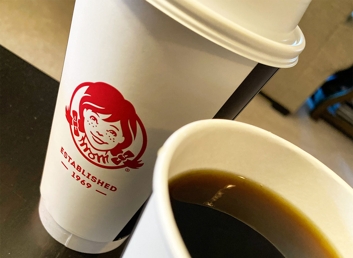 two cups of wendy's coffee