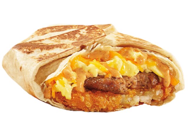 Taco Bell's Breakfast Crunchwrap with Sausage