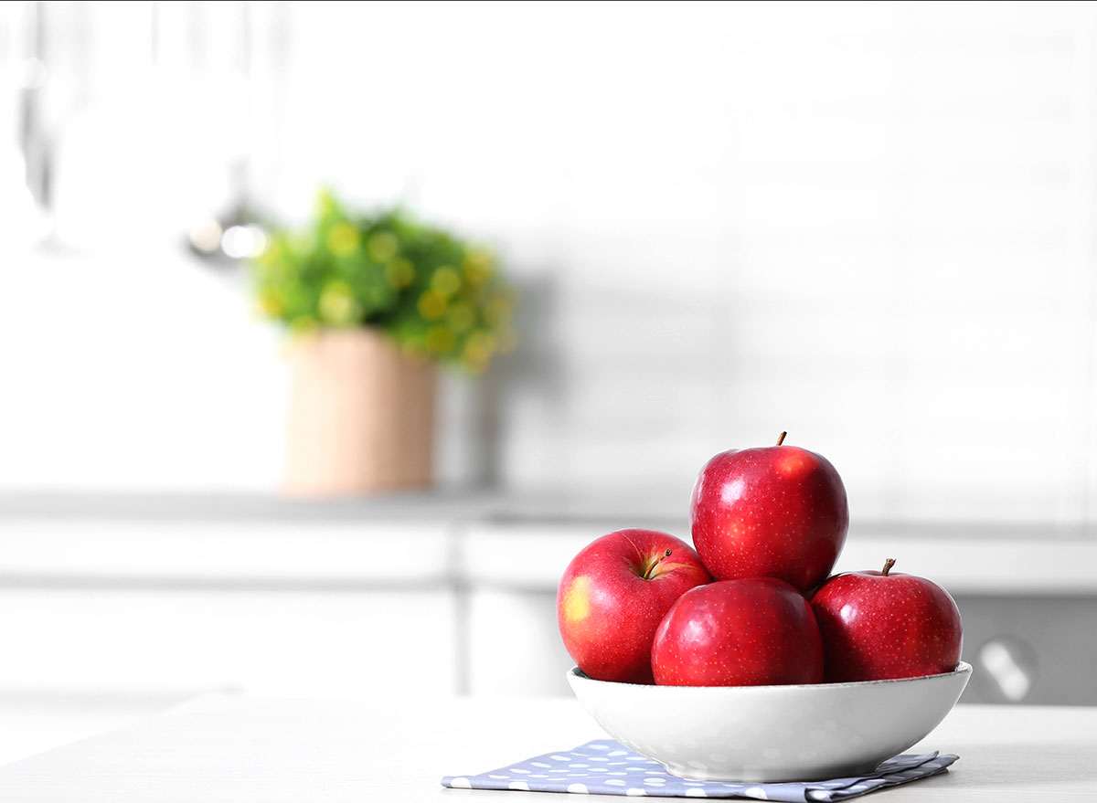 apples on counter