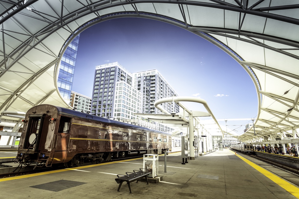 Vagón viejo en Denver Union station
