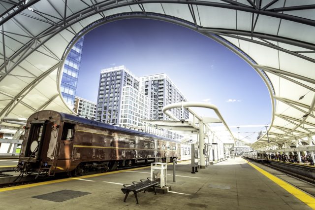Old railcar at Denver Union station