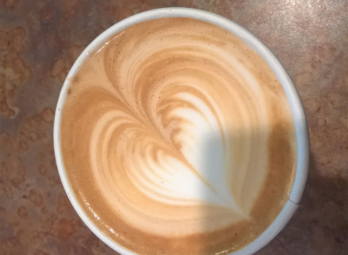 latte with heart in latte art