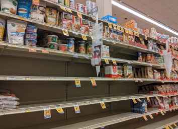 empty shelves
