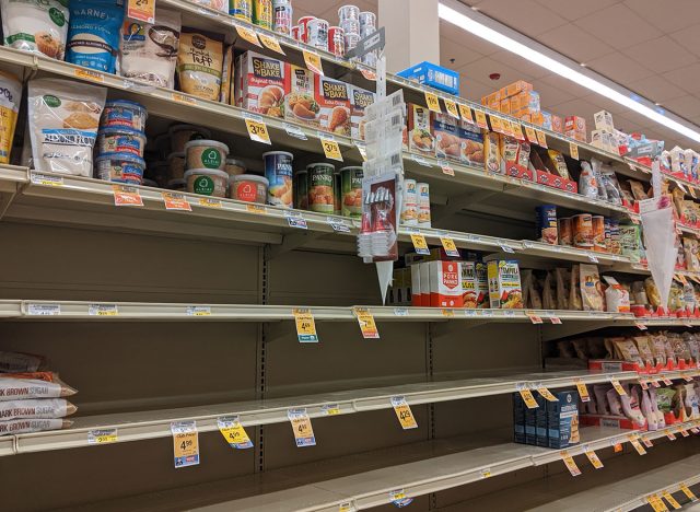 empty shelves