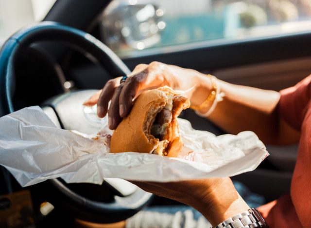 fast-food burger