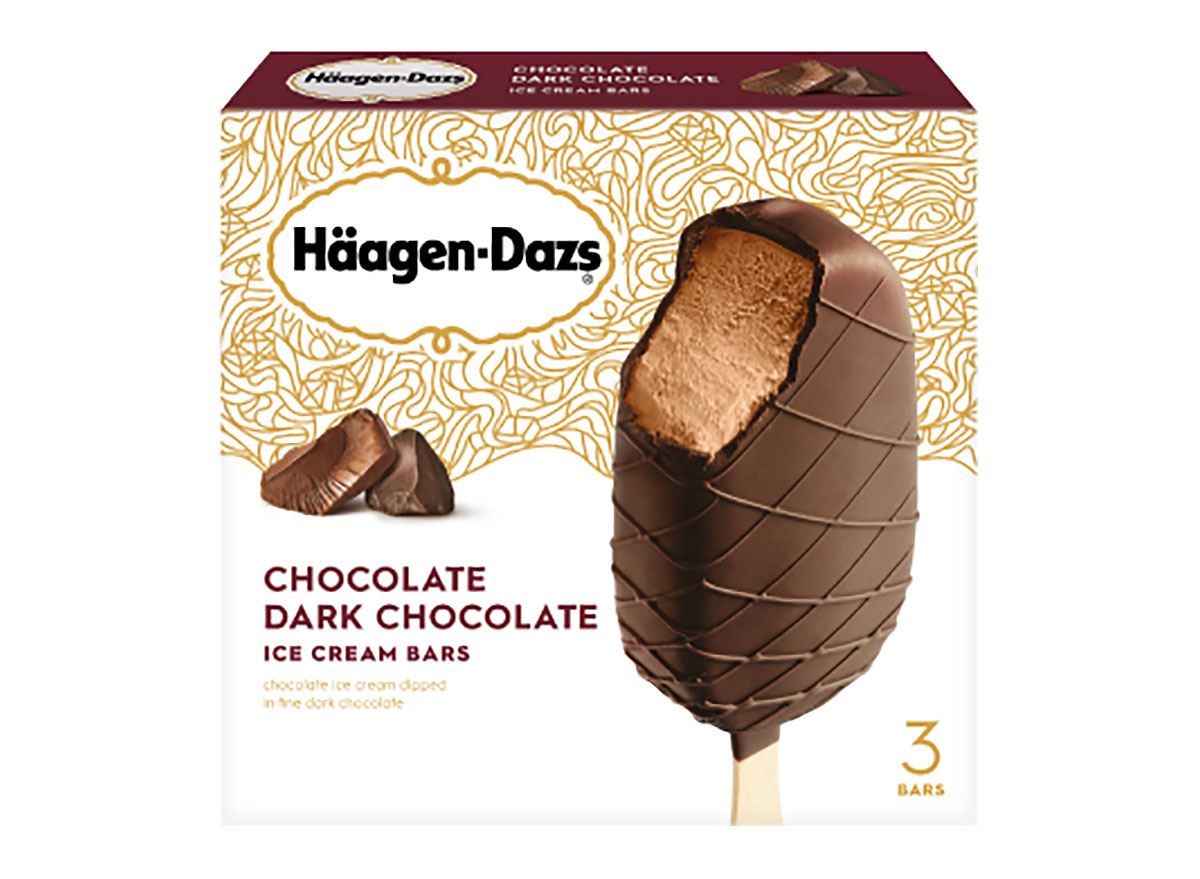 box of haagen dazs chocolate dark chocolate ice cream bars