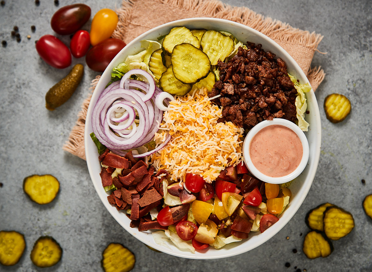 healthy burger bowl