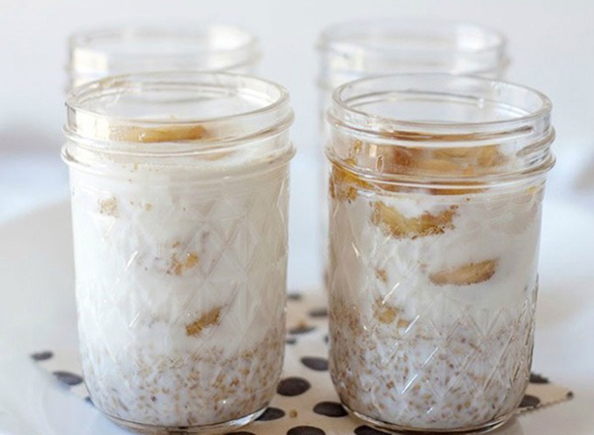 overnight oats bananas foster