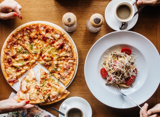 pasta pizza carbs