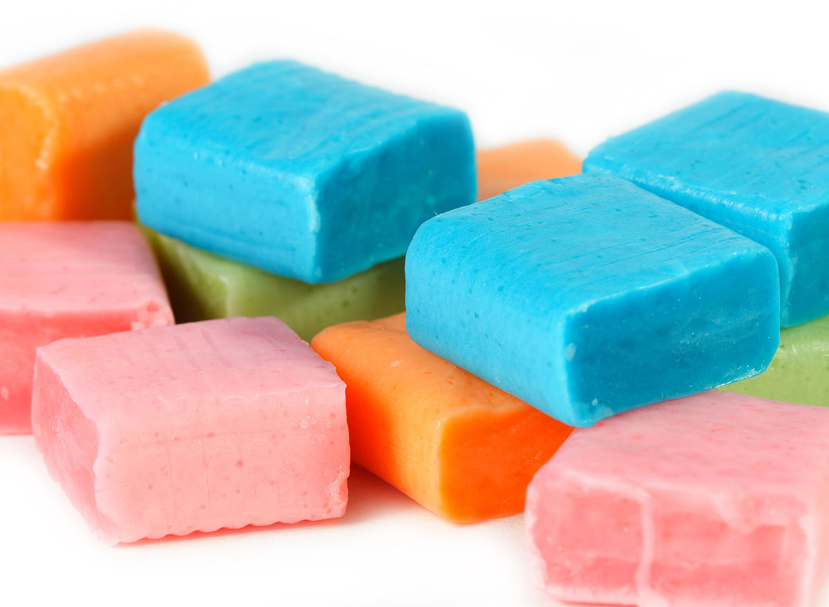 unwrapped starburst candy squares