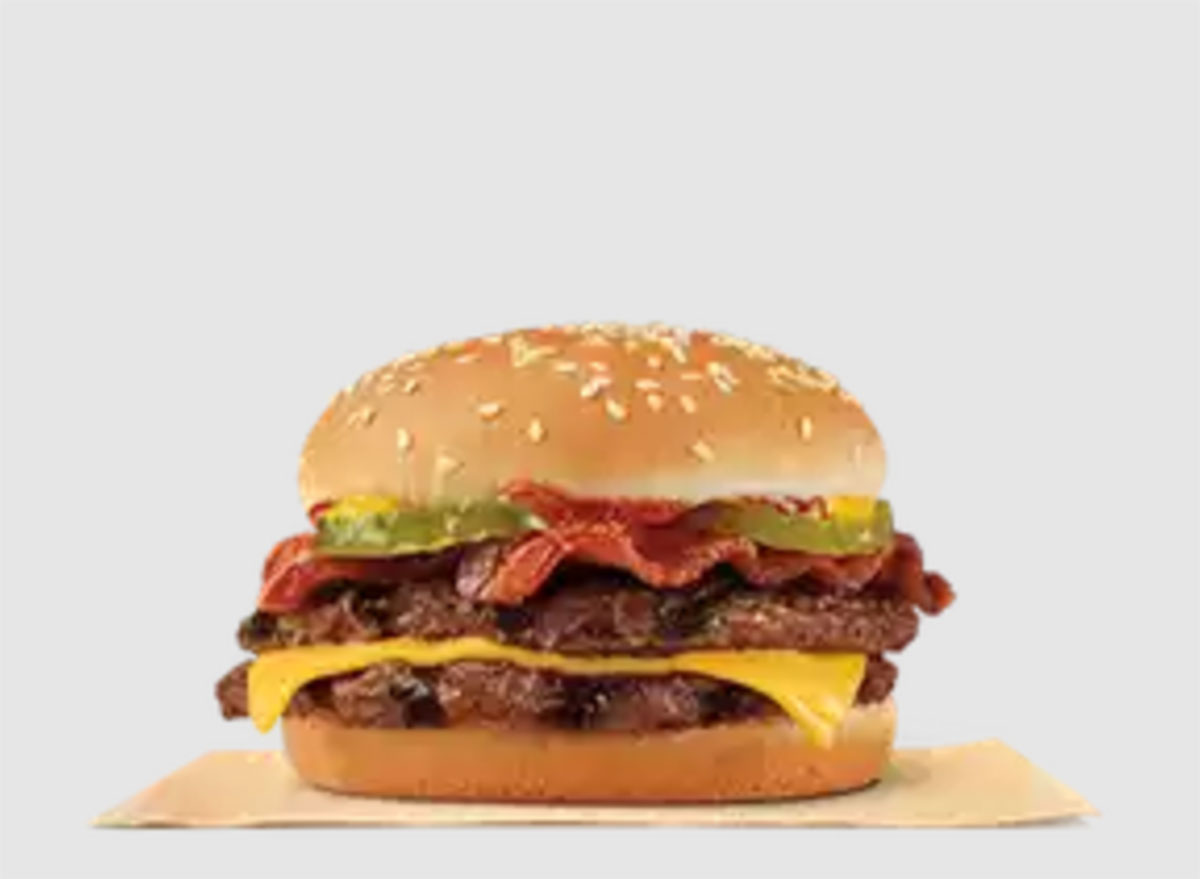 burger king bacon double cheeseburger