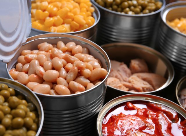 canned foods beans vegetables
